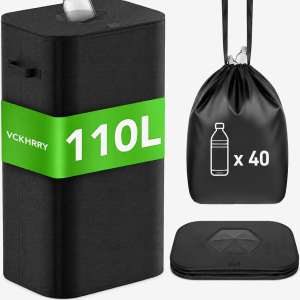 Kosz na butelki zwrotne 110 l - czarny